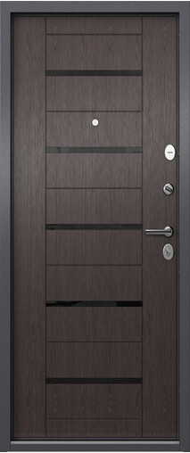 Входная дверь  Торэкс DELTA PRO MP D2, 860*2050, 74 мм, внутри мдф 19мм ламин, покрытие пвх, цвет Дуб угольный