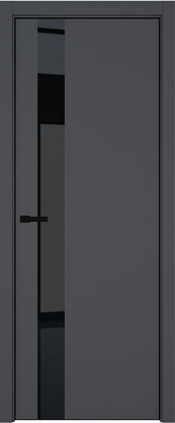 Межкомнатная дверь  ART Lite H3 ДО, массив + МДФ, эмаль, 800*2000, Цвет: Темно-серая эмаль, Lacobel черный лак