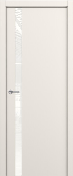 Межкомнатная дверь  ART Lite H2 ДО, массив + МДФ, эмаль, 800*2000, Цвет: Жемчужно-перламутровая эмаль, Lacobel White Pure