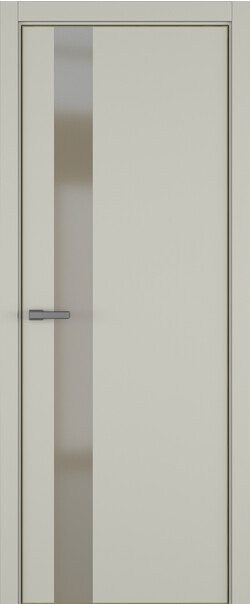 Межкомнатная дверь  ART Lite H3 ДО, массив + МДФ, эмаль, 800*2000, Цвет: Серый шелк эмаль RAL 7044, Matelac бронза мат.