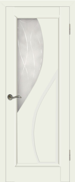 Межкомнатная дверь  Массив ольхи Дива ДО, массив ольхи, лак, 800*2000, Цвет: Белый (65), мателюкс графит с фрезеровкой