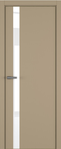 Межкомнатная дверь  ART Lite H2 ДО, массив + МДФ, эмаль, 800*2000, Цвет: Бежевая эмаль, Lacobel White Pure