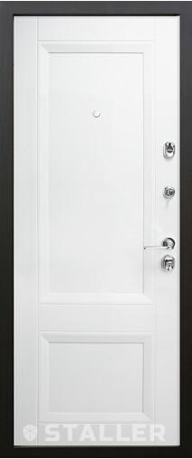 Входная дверь  Сталлер Нова Классик, 860*2050, 83 мм, внутри мдф влагостойкий, покрытие Эмаль, цвет Эмаль белая RAL 9003