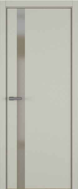 Межкомнатная дверь  ART Lite H2 ДО, массив + МДФ, эмаль, 800*2000, Цвет: Серый шелк эмаль RAL 7044, Matelac бронза мат.