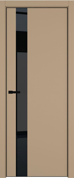 Межкомнатная дверь  ART Lite H3 ДО, массив + МДФ, эмаль, 800*2000, Цвет: Бежевая эмаль, Lacobel черный лак
