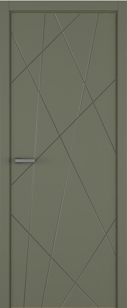 Межкомнатная дверь  ART Lite Chaos ДГ, массив + МДФ, эмаль, 800*2000, Цвет: Оливковая эмаль, нет