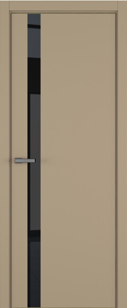 Межкомнатная дверь  ART Lite H2 ДО, массив + МДФ, эмаль, 800*2000, Цвет: Бежевая эмаль, Lacobel черный лак