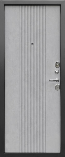 Входная дверь  Гарда Nova серебро, 860*2050, 60 мм, внутри мдф, покрытие пвх, цвет бетон снежный