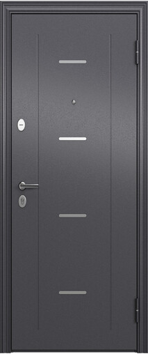 Входная дверь  Торэкс DELTA PRO MP D3 (DL), 860*2050, 74 мм, снаружи металл, покрытие полимерно-порошковое, Цвет Темно-серый букле графит