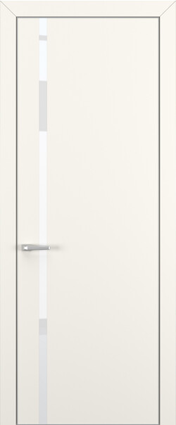 Межкомнатная дверь  Квалитет  К1, массив + МДФ, Полипропилен RENOLIT, 800*2000, Цвет: Молочный матовый, Lacobel White Pure
