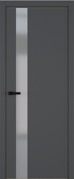 Межкомнатная дверь  ART Lite H3 ДО, массив + МДФ, эмаль, 800*2000, Цвет: Темно-серая эмаль, Matelac серый мат.