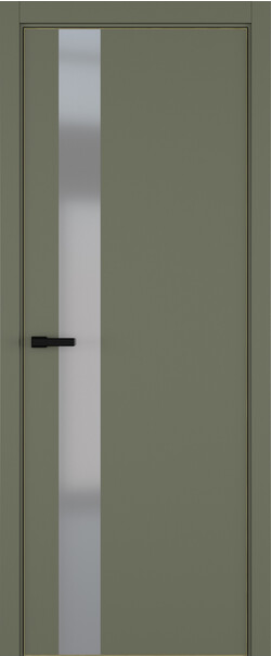 Межкомнатная дверь  ART Lite H3 ДО, массив + МДФ, эмаль, 800*2000, Цвет: Оливковая эмаль, Matelac серый мат.