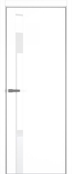 Межкомнатная дверь  ART Lite H2 ДО, массив + МДФ, эмаль, 800*2000, Цвет: Белая эмаль, Lacobel White Pure