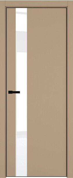 Межкомнатная дверь  ART Lite H3 ДО, массив + МДФ, эмаль, 800*2000, Цвет: Бежевая эмаль, Lacobel White Pure