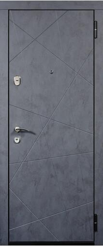 Входная дверь  Сталлер Нойс, 860*2050, 75 мм, снаружи мдф 8мм, покрытие пвх, Цвет бетон графит