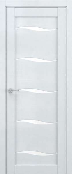 Межкомнатная дверь  DEFORM V V1, массив + МДФ, экошпон на основе ПВХ, 800*2000, Цвет: Скай вуд, Lacobel белый лак