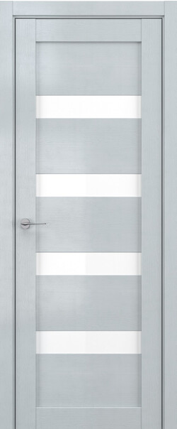 Межкомнатная дверь  DEFORM V V16, массив + МДФ, экошпон на основе ПВХ, 800*2000, Цвет: Грей вуд, Lacobel белый лак