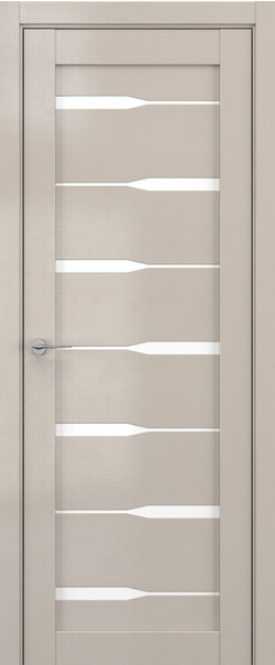 Межкомнатная дверь  DEFORM V V4, массив + МДФ, экошпон на основе ПВХ, 800*2000, Цвет: Стоун вуд, Lacobel белый лак