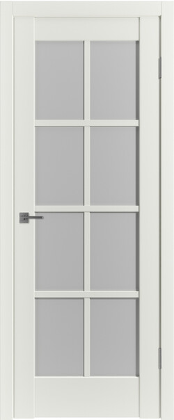 Межкомнатная дверь  Emalex ER1 ДО, массив + МДФ, экошпон (полипропилен), 800*2000, Цвет: MidWhite, white cloud