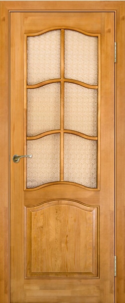 Межкомнатная дверь  Массив сосны Модель №7 ДО, массив сосны, лак, 800*2000, Цвет: Светлый лак, мателюкс бронза матовое