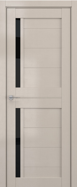 Межкомнатная дверь  DEFORM V V17, массив + МДФ, экошпон на основе ПВХ, 800*2000, Цвет: Стоун вуд, Lacobel черный лак
