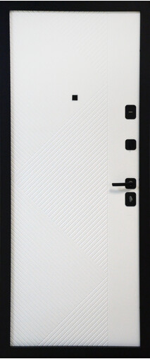 Входная дверь  Сталлер TR 3, 860*2050, 90 мм, внутри мдф 8мм, покрытие пвх, цвет ZB Белый