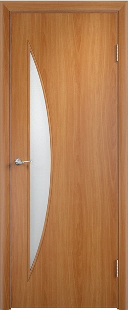 Межкомнатная дверь  Тип-С С6 ДО, массив + МДФ, финиш-плёнка, 800*2000, Цвет: Миланский орех, мателюкс матовое