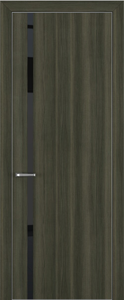Межкомнатная дверь  Квалитет  К1, массив + МДФ, Toppan, 800*2000, Цвет: Дуб темный, Lacobel Black Classic