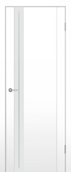 Межкомнатная дверь  Contur MX 12 ДО, массив + МДФ, экошпон (полипропилен), 800*2000, Цвет: Белый полипропилен, Lacobel белый лак