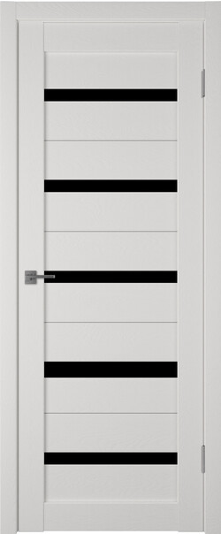 Межкомнатная дверь  Atum Pro  AL7 Black Gloss, массив + МДФ, экошпон+защитный лак, 800*2000, Цвет: Milky White, black gloss