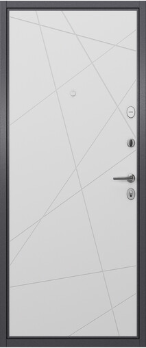 Входная дверь  Торэкс X5 PP САМУРАЙ, 860*2050, 75 мм, внутри мдф 6мм, покрытие пвх, цвет Бьянко
