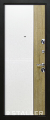 Входная дверь  Сталлер Этна, 860*2050, 83 мм, внутри мдф, покрытие пвх, цвет Дуб санремо