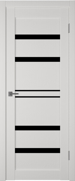 Межкомнатная дверь  Atum Pro  Х26 Black Gloss, массив + МДФ, экошпон+защитный лак, 800*2000, Цвет: Milky White, black gloss