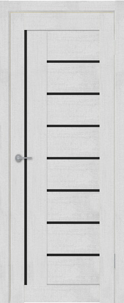 Межкомнатная дверь  TexStyle TS3 ДО, массив + МДФ, экошпон на основе ПВХ, 800*2000, Цвет: Лорэт белый, Lacobel черный лак