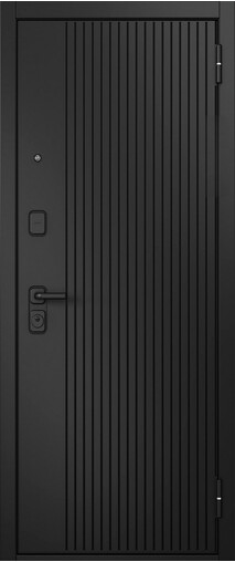 Входная дверь  Торэкс T1 TRUST ECO PP, 860*2050, 90 мм, снаружи мдф 10мм, покрытие пвх, Цвет Черный матовый