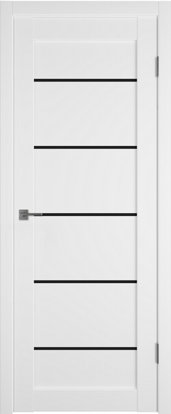 Межкомнатная дверь  Emalex E27 ДО, массив + МДФ, экошпон (полипропилен), 800*2000, Цвет: Ice, black gloss