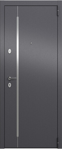 Входная дверь  Торэкс X7 PRO MP КЛАССИК 2, 860*2050, 85 мм, снаружи металл, покрытие полимерно-порошковое, Цвет Темно-серый букле графит