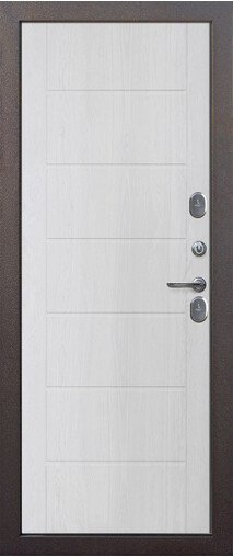 Входная дверь  Гарда ISOTERMA, 860*2050, 110 мм, внутри мдф, покрытие пвх, цвет Астана милки