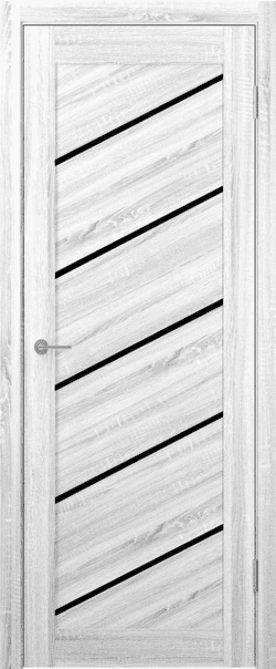 Межкомнатная дверь  STARK ST7 ДО, массив + МДФ, экошпон на основе ПВХ, 800*2000, Цвет: Сонома светлый, Lacobel черный лак