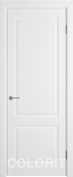Межкомнатная дверь  COLORIT К1  ДГ, массив + МДФ, эмаль, 800*2000, Цвет: Белая эмаль, нет