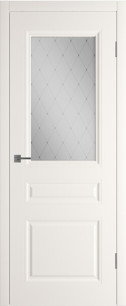 Межкомнатная дверь  Winter Челси ДО, массив + МДФ, эмаль, 800*2000, Цвет: Слоновая кость эмаль, мателюкс матовое с рисунком