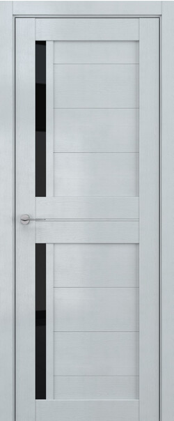 Межкомнатная дверь  DEFORM V V17, массив + МДФ, экошпон на основе ПВХ, 800*2000, Цвет: Грей вуд, Lacobel черный лак