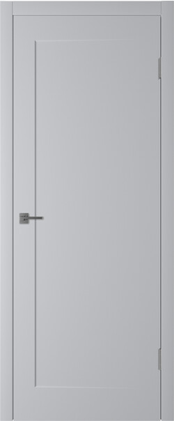 Межкомнатная дверь  Winter Эклипс 1 ДГ, массив + МДФ, эмаль, 800*2000, Цвет: Светло-серая эмаль, нет