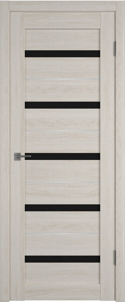 Межкомнатная дверь  Atum Pro  AL7 Black Gloss, массив + МДФ, экошпон+защитный лак, 800*2000, Цвет: Scansom Oak, black gloss
