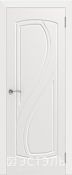 Межкомнатная дверь  Эстель Грация ДГ, массив + МДФ, эмаль, 800*2000, Цвет: Белая эмаль