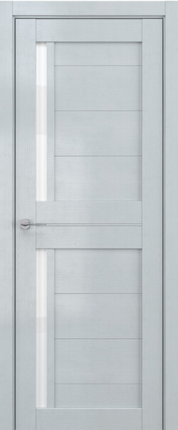 Межкомнатная дверь  DEFORM V V17, массив + МДФ, экошпон на основе ПВХ, 800*2000, Цвет: Грей вуд, Lacobel белый лак