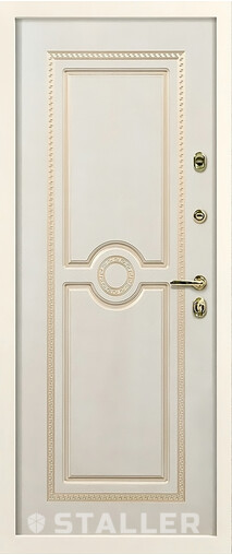 Входная дверь  Сталлер Версаче, 860*2050, 93 мм, внутри мдф влагостойкий, покрытие Vinorit, цвет Белый