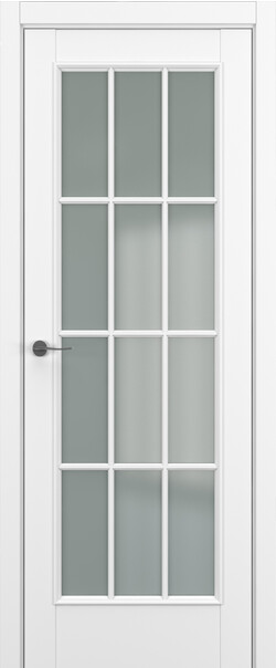 Межкомнатная дверь  Classic Baguette Неаполь ДО Baguette АК, массив + МДФ, Полипропилен RENOLIT, 800*2000, Цвет: Белый матовый, Сатинато