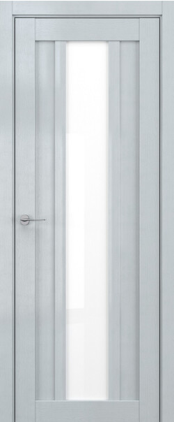 Межкомнатная дверь  DEFORM V V14, массив + МДФ, экошпон на основе ПВХ, 800*2000, Цвет: Грей вуд, Lacobel белый лак