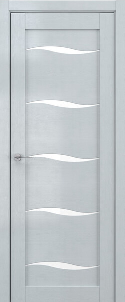 Межкомнатная дверь  DEFORM V V1, массив + МДФ, экошпон на основе ПВХ, 800*2000, Цвет: Грей вуд, Lacobel белый лак